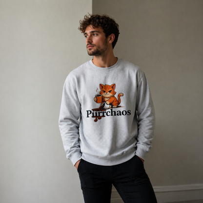 Purrchaos Coffee Cat Sweatshirt
