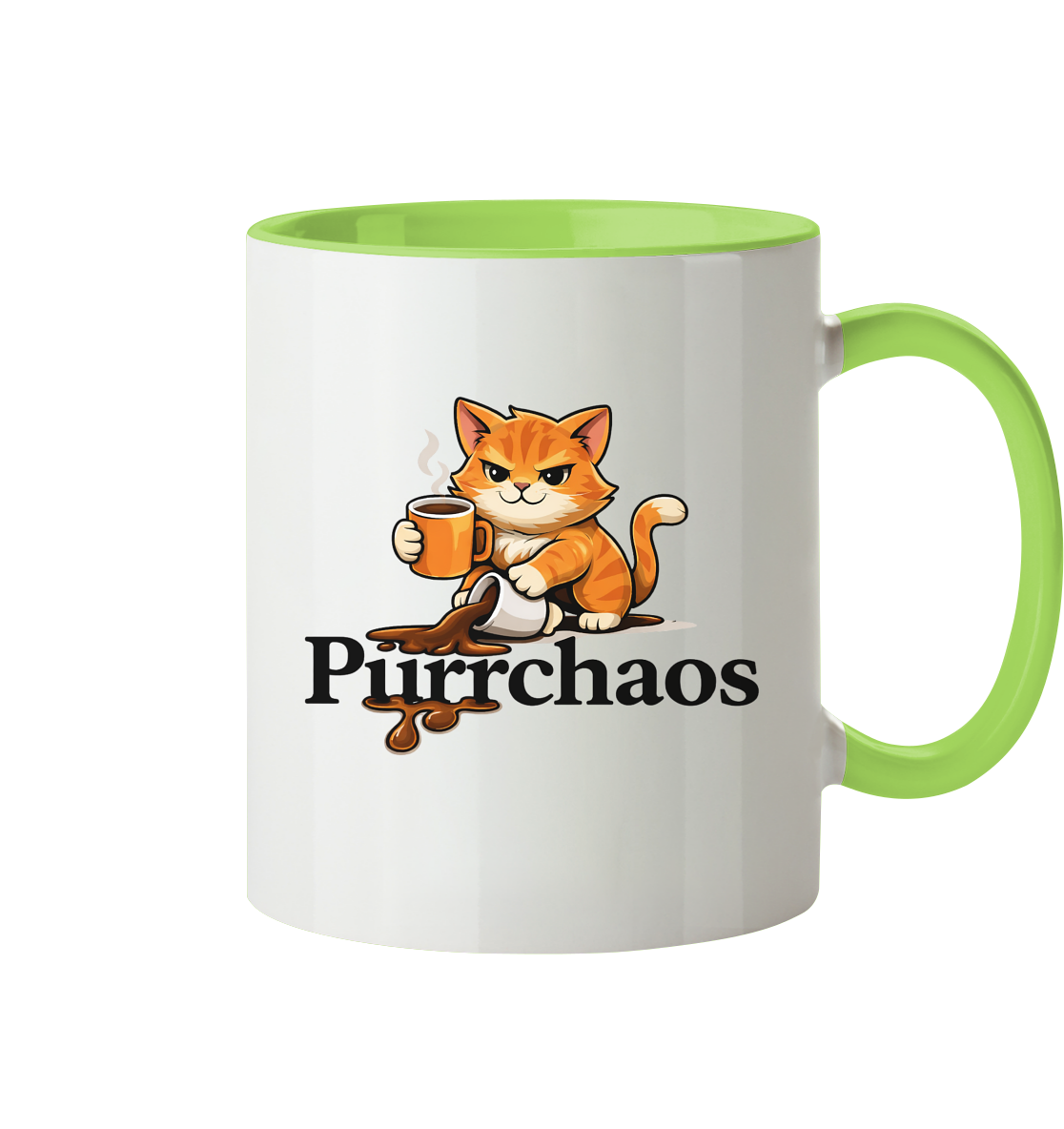 Purrchaos Coffee Cat Tasse zweifarbig