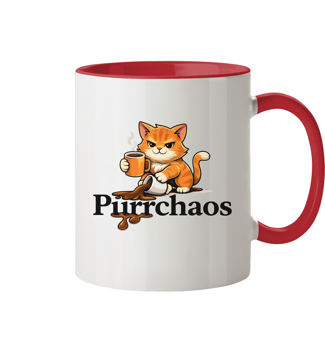 Purrchaos Coffee Cat Tasse zweifarbig