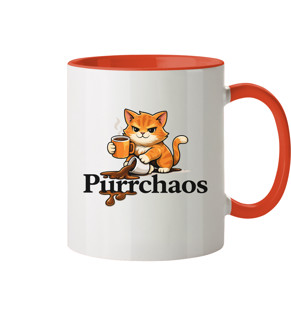 Purrchaos Coffee Cat Tasse zweifarbig