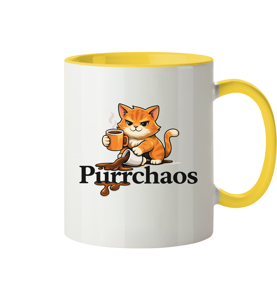 Purrchaos Coffee Cat Tasse zweifarbig
